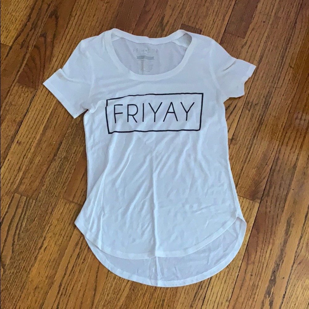 FIFTH SUN “FRIYAY” WHITE T-SHIRT WOMENS X-SMALL